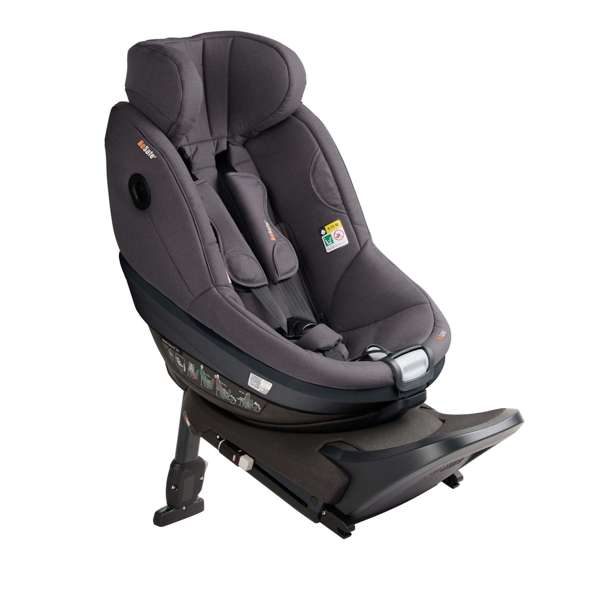 BeSafe Beyond 2 360 Car Seat & Base Dark Grey Melange