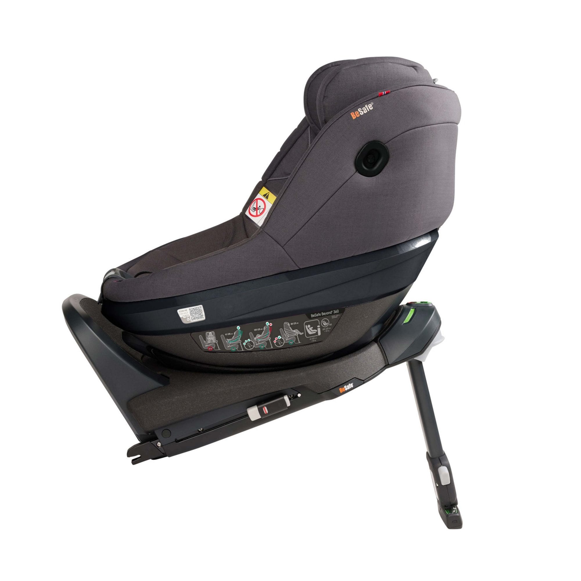 BeSafe Beyond 2 360 Car Seat & Base Dark Grey Melange