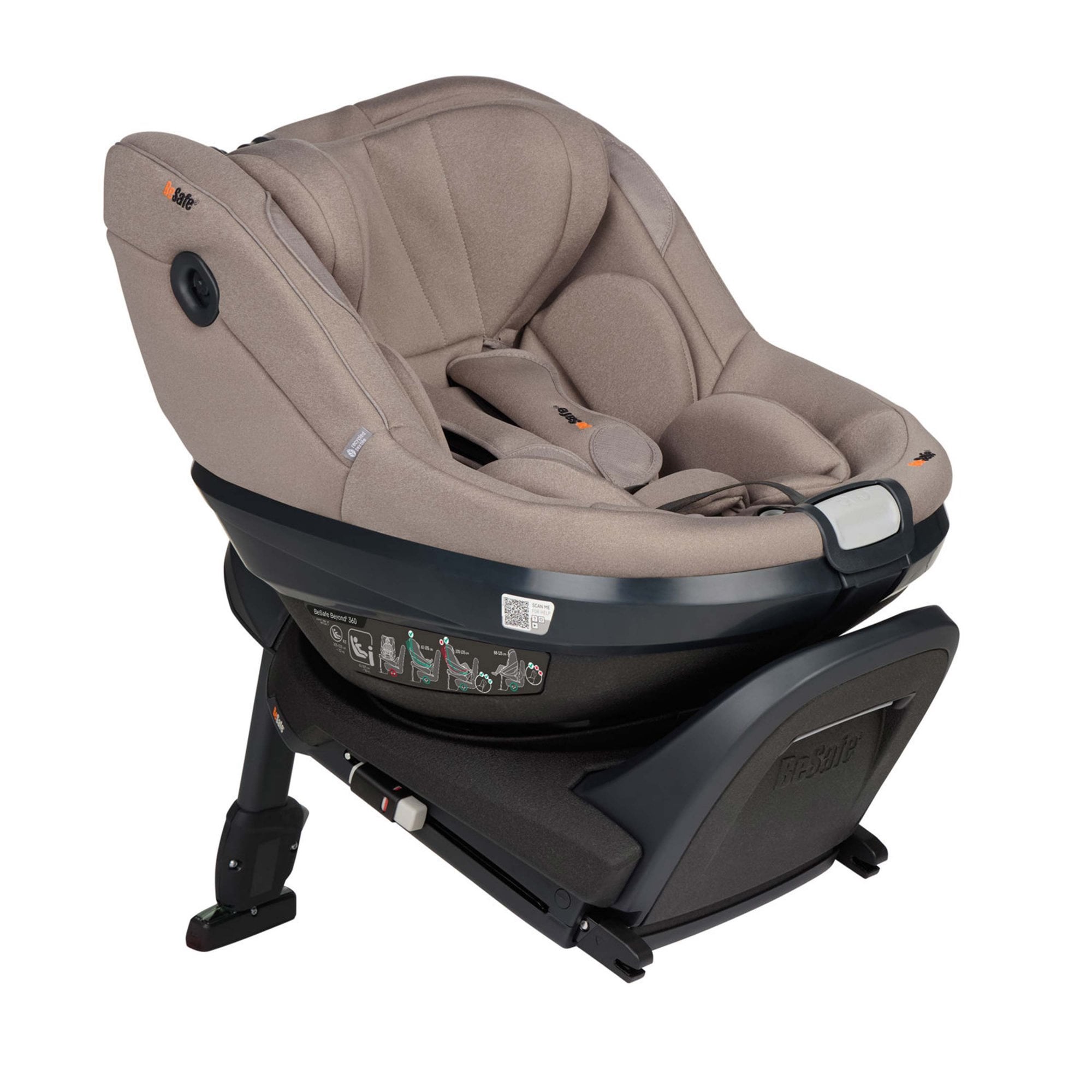 BeSafe Beyond 2 360 Car Seat & Base Dark Sand SoftBreeze