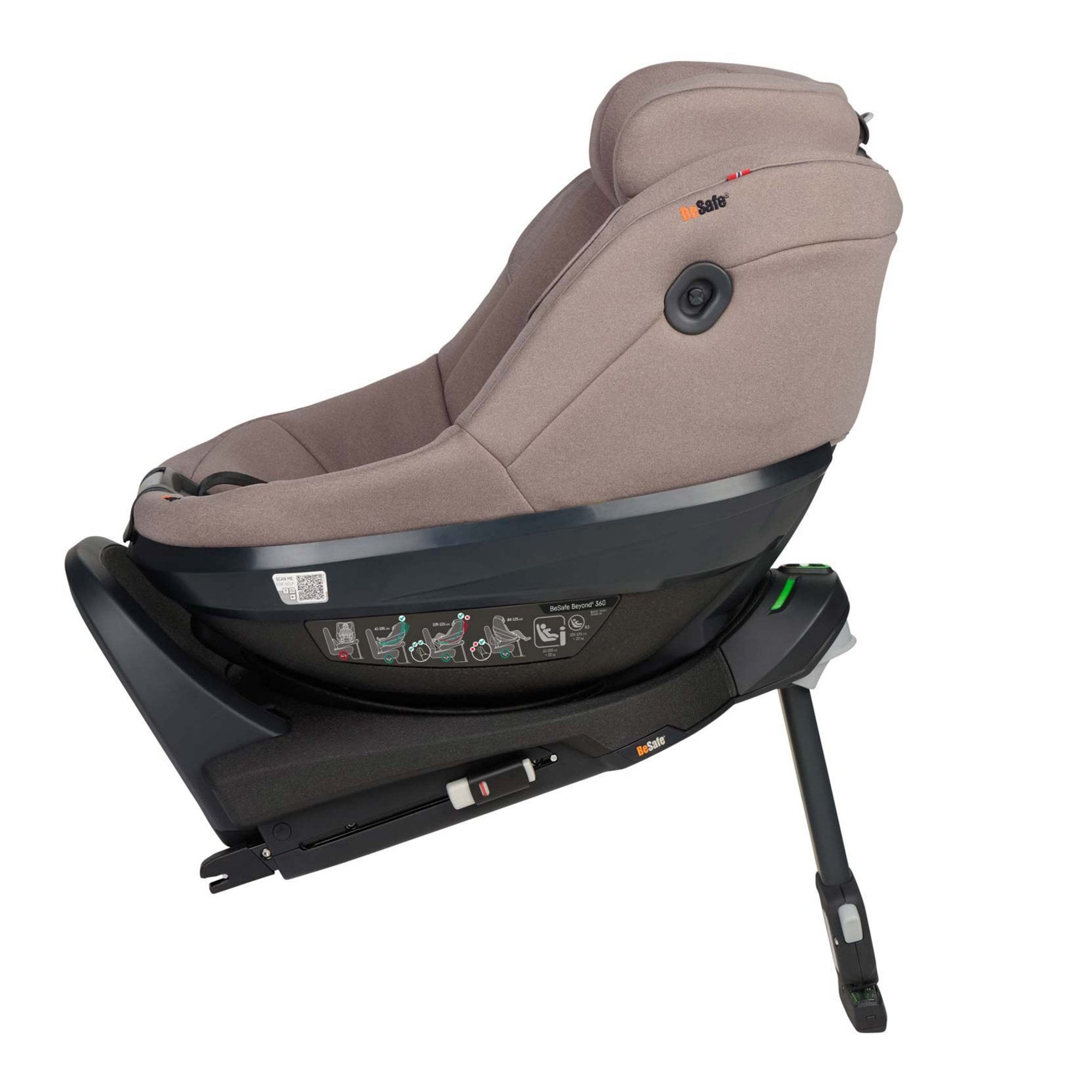 BeSafe Beyond 2 360 Car Seat & Base Dark Sand SoftBreeze