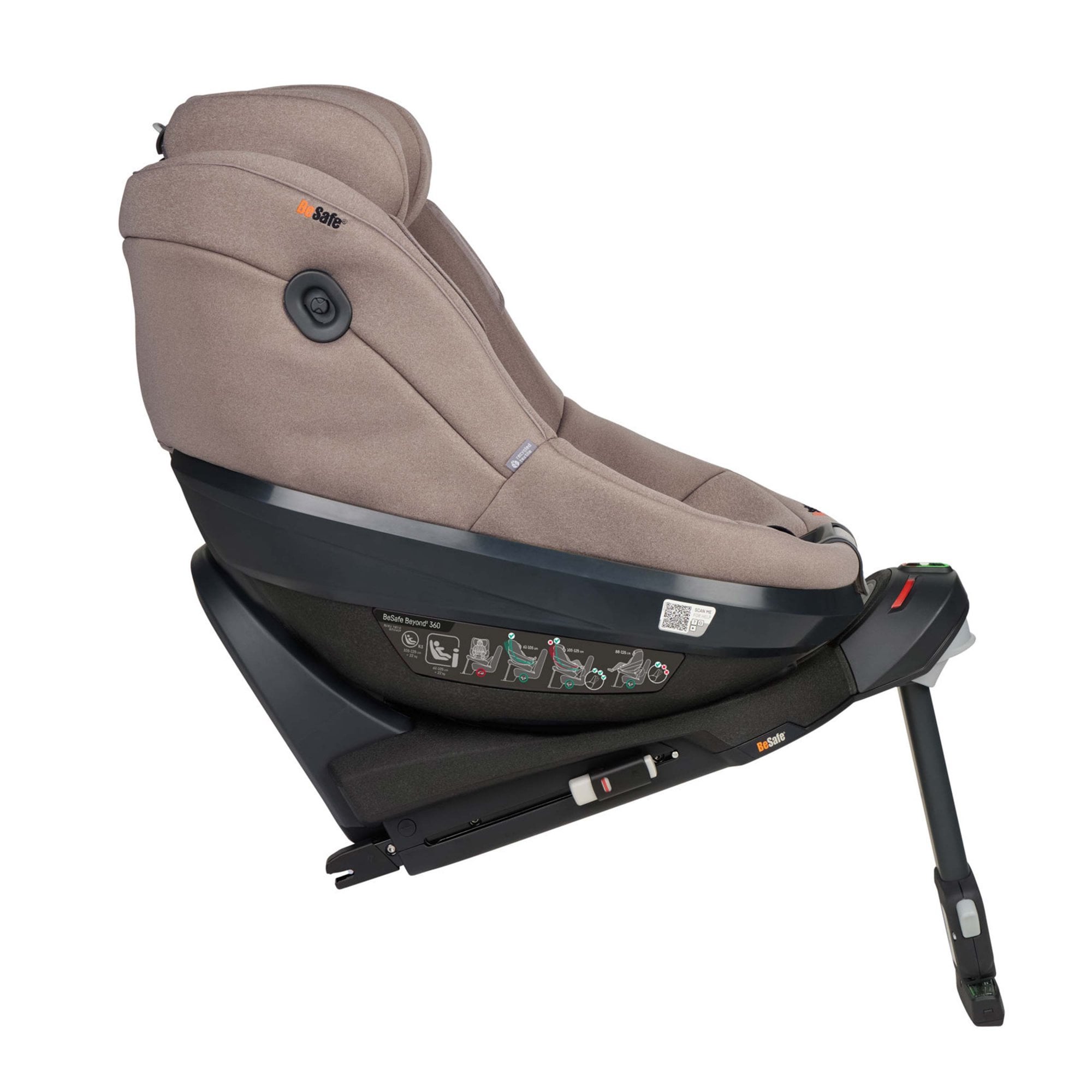 BeSafe Beyond 2 360 Car Seat & Base Dark Sand SoftBreeze