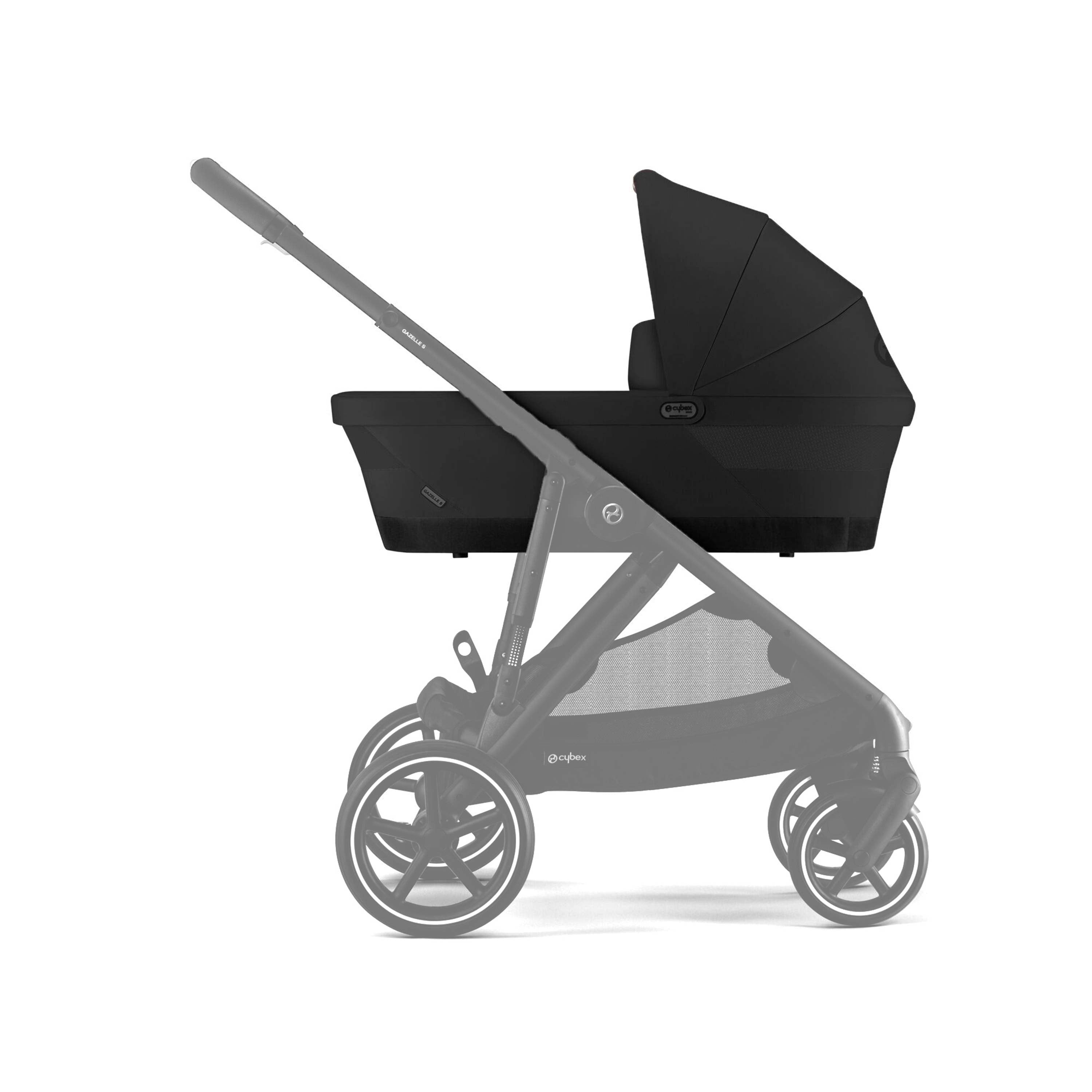 CYBEX Gazelle S/eGazelle S Carrycot - Moon Black | Newborn to 6 Months