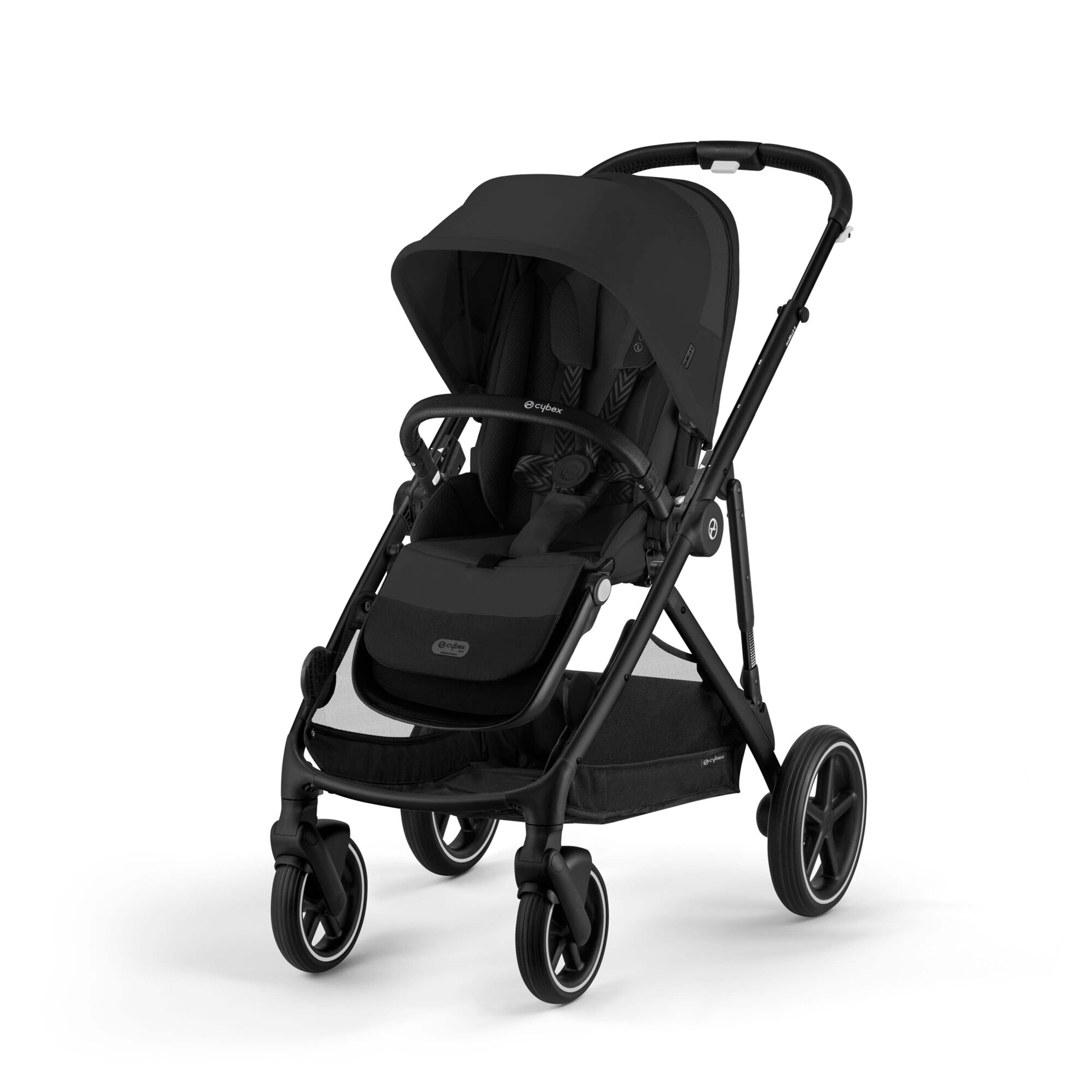 Black Cybex Gazelle S stroller on a white background