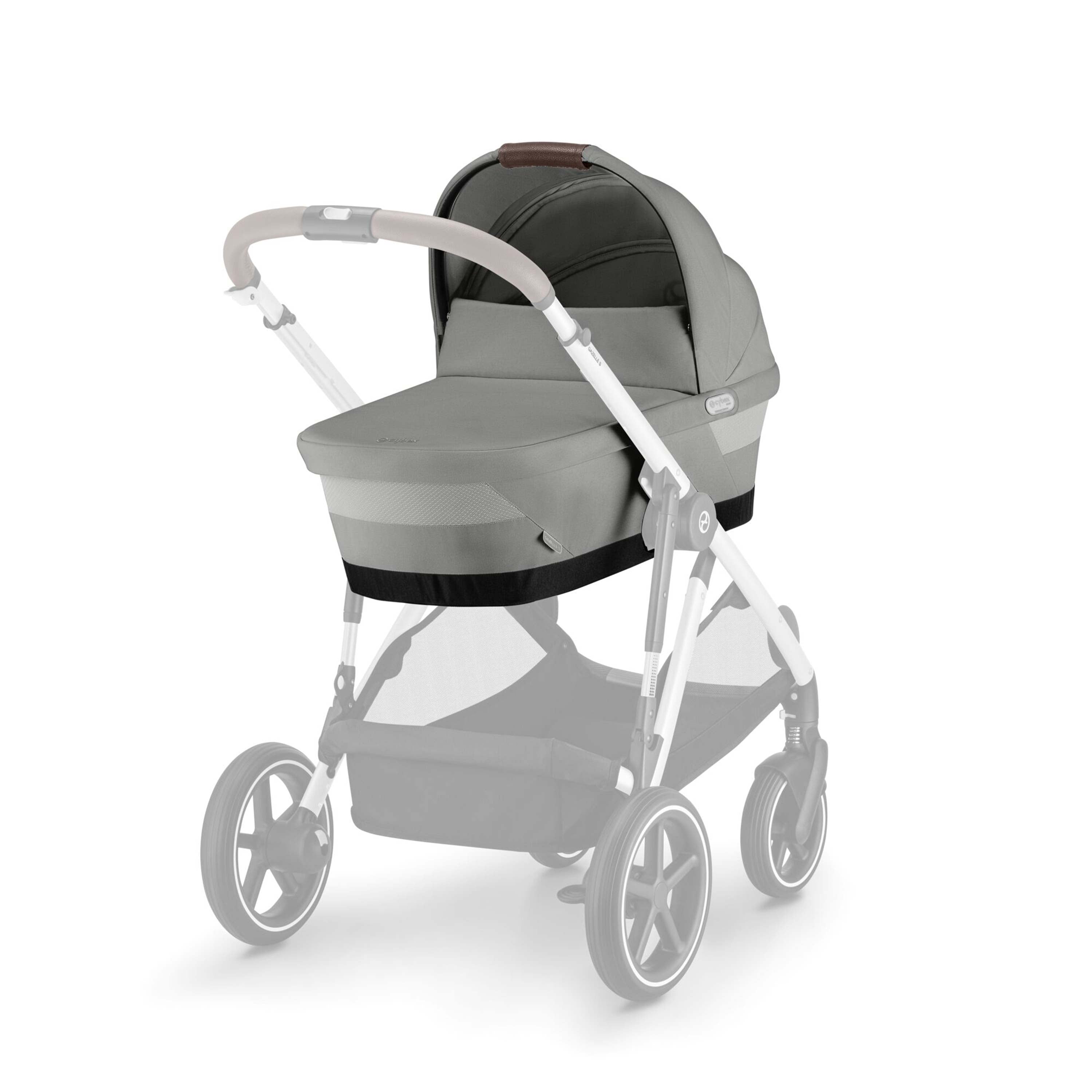 CYBEX Gazelle S/eGazelle S Carrycot - Stone Grey | Newborn to 6 Months