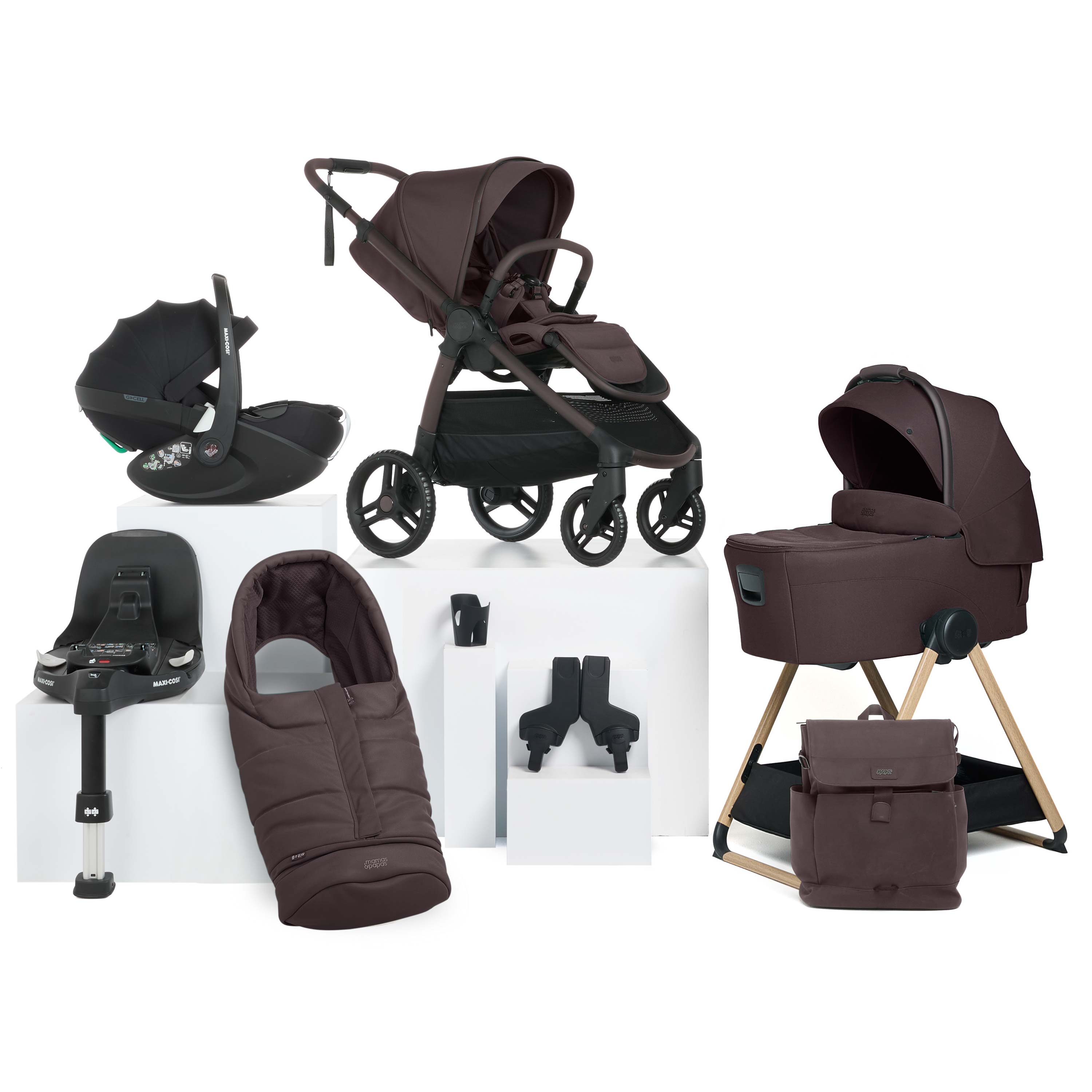 Mamas & Papas Ocarro 2 Essential Bundle (Americano) – Pebble 360 Pro2 & FamilyFix Base