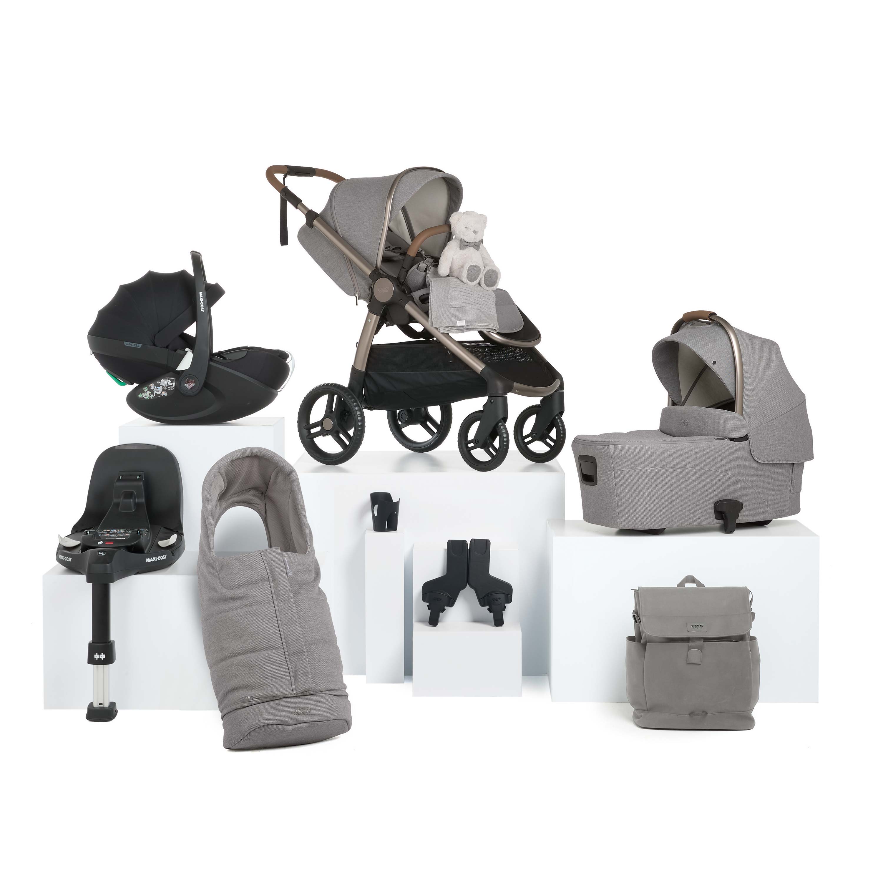 Mamas & Papas Ocarro 2 Essential Bundle (Heritage) – Pebble 360 Pro2 & FamilyFix Base