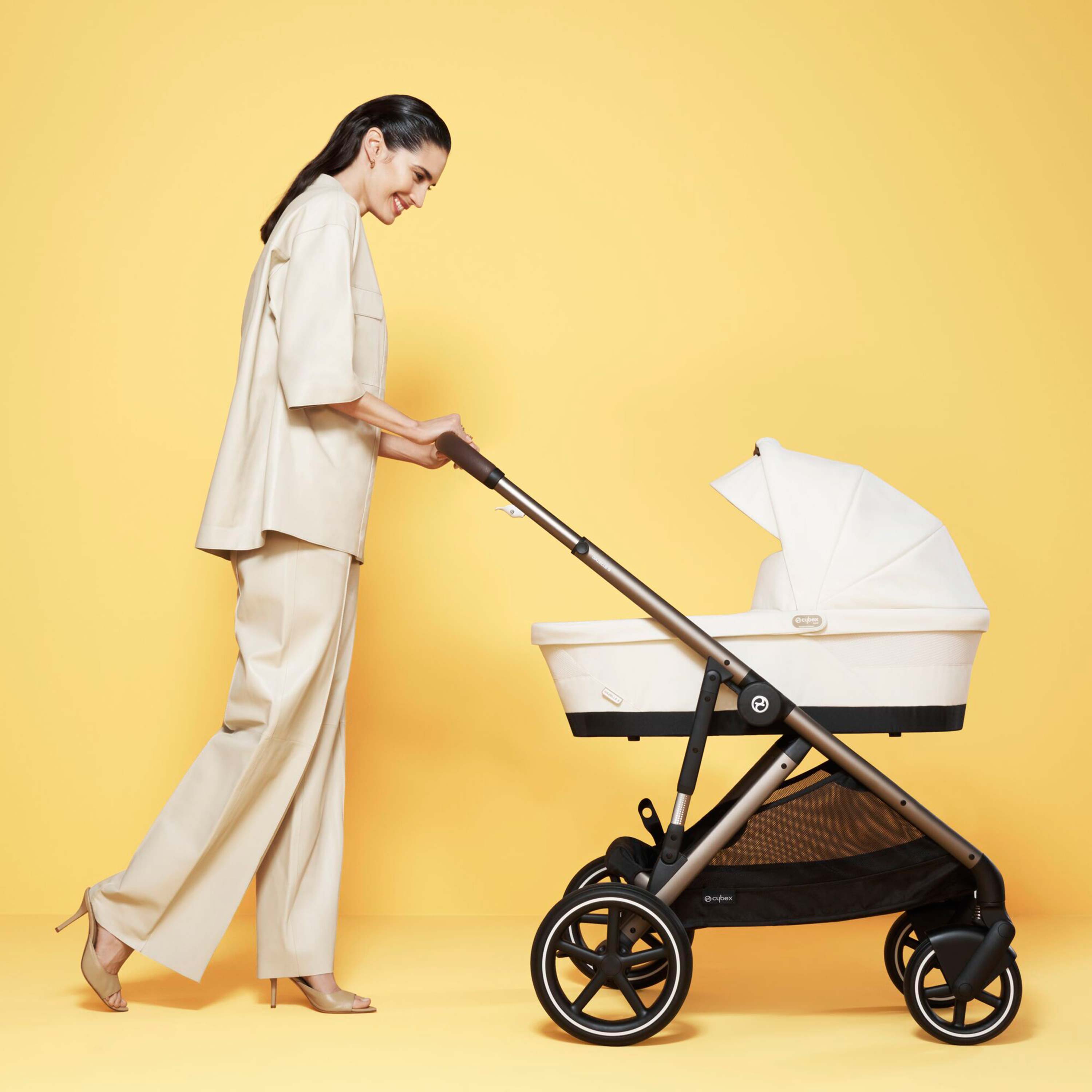 CYBEX Gazelle S/eGazelle S Carrycot - Almond Beige | Newborn to 6 Months