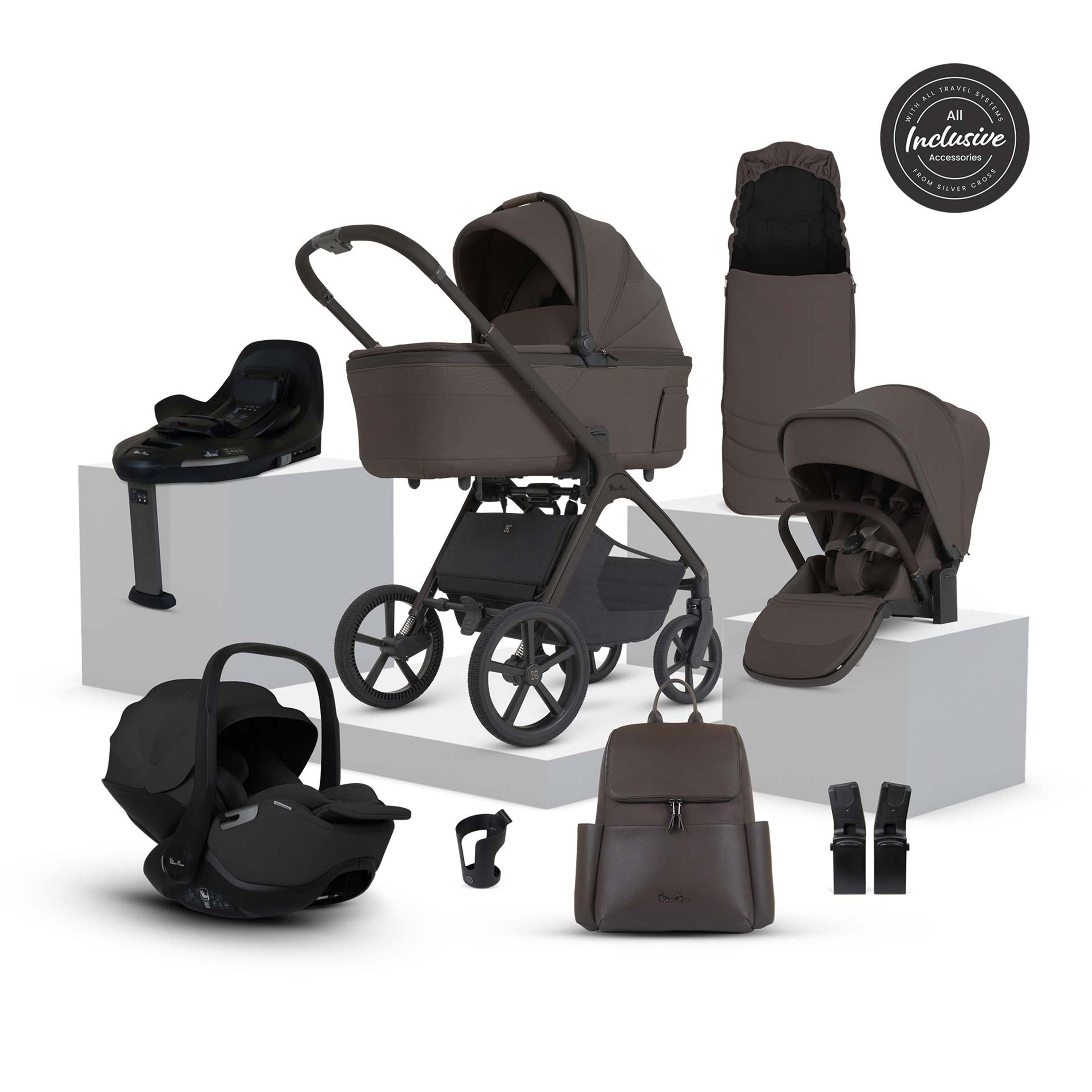 Silver Cross Cove 2 Ultimate 360 Infant Carrier Bundle | Chocolate