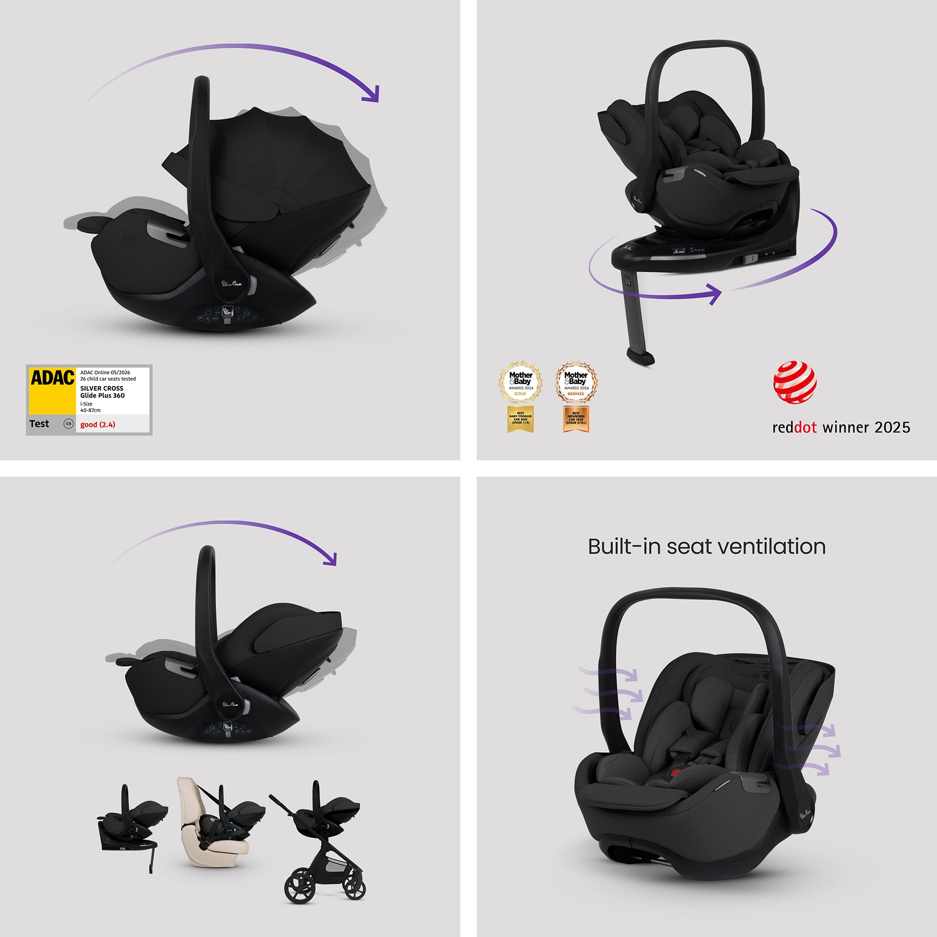 Silver Cross Cove 2 Ultimate 360 Infant Carrier Bundle | Chocolate