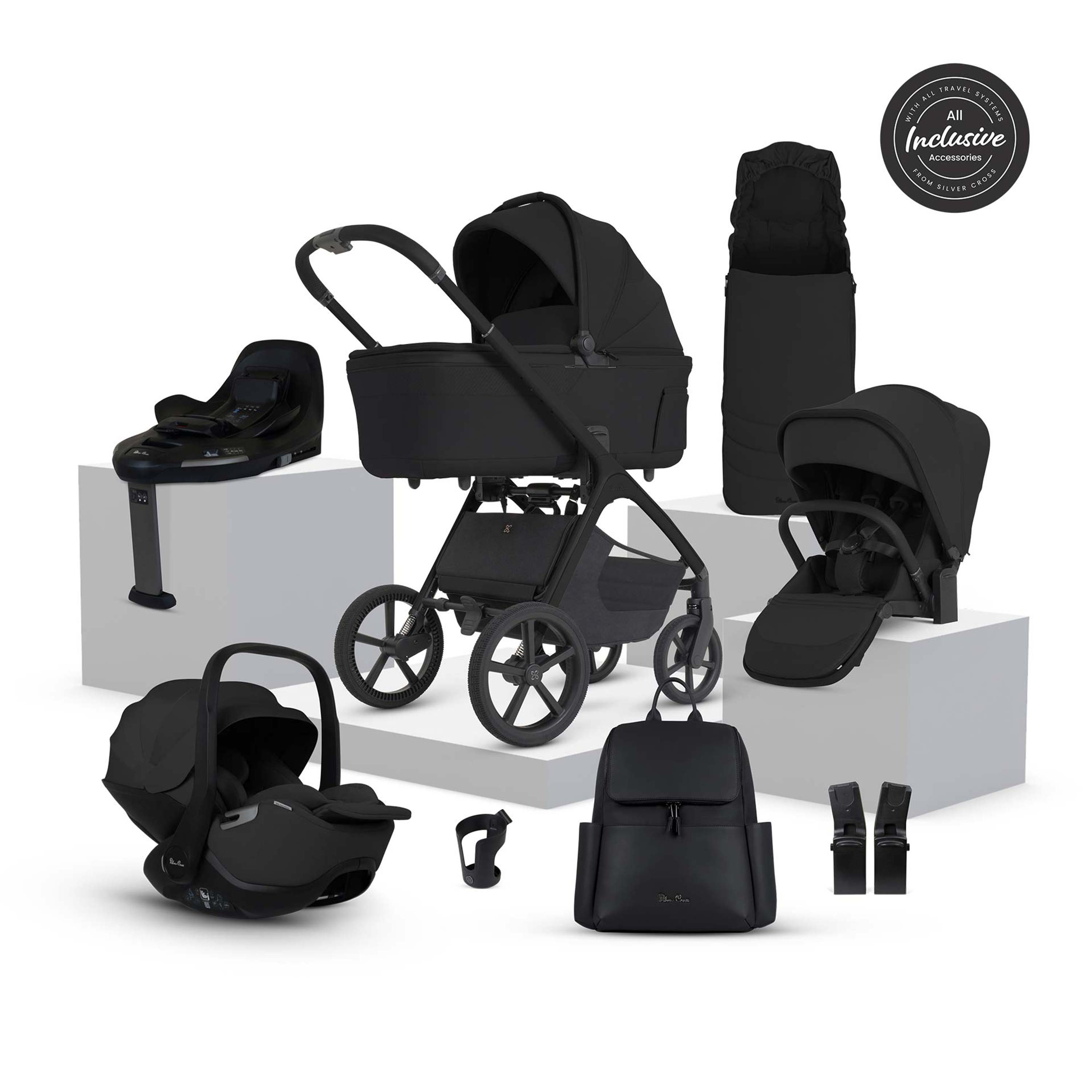 Silver Cross Cove 2 Ultimate 360 Infant Carrier Bundle | Onyx