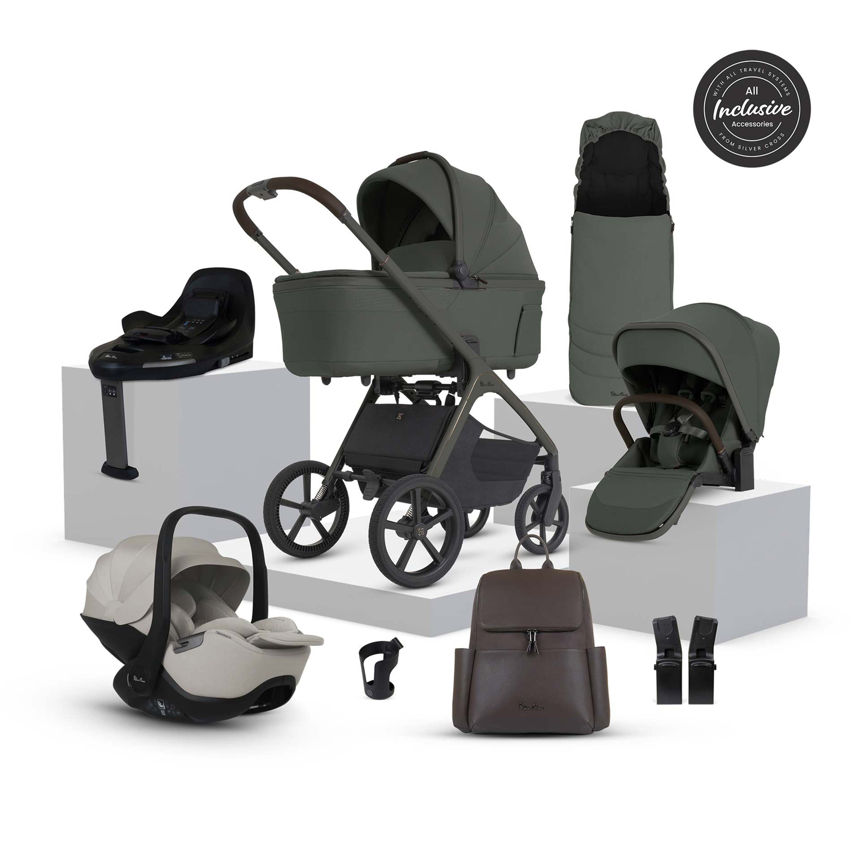 Silver Cross Cove 2 Ultimate 360 Infant Carrier Bundle | Pewter