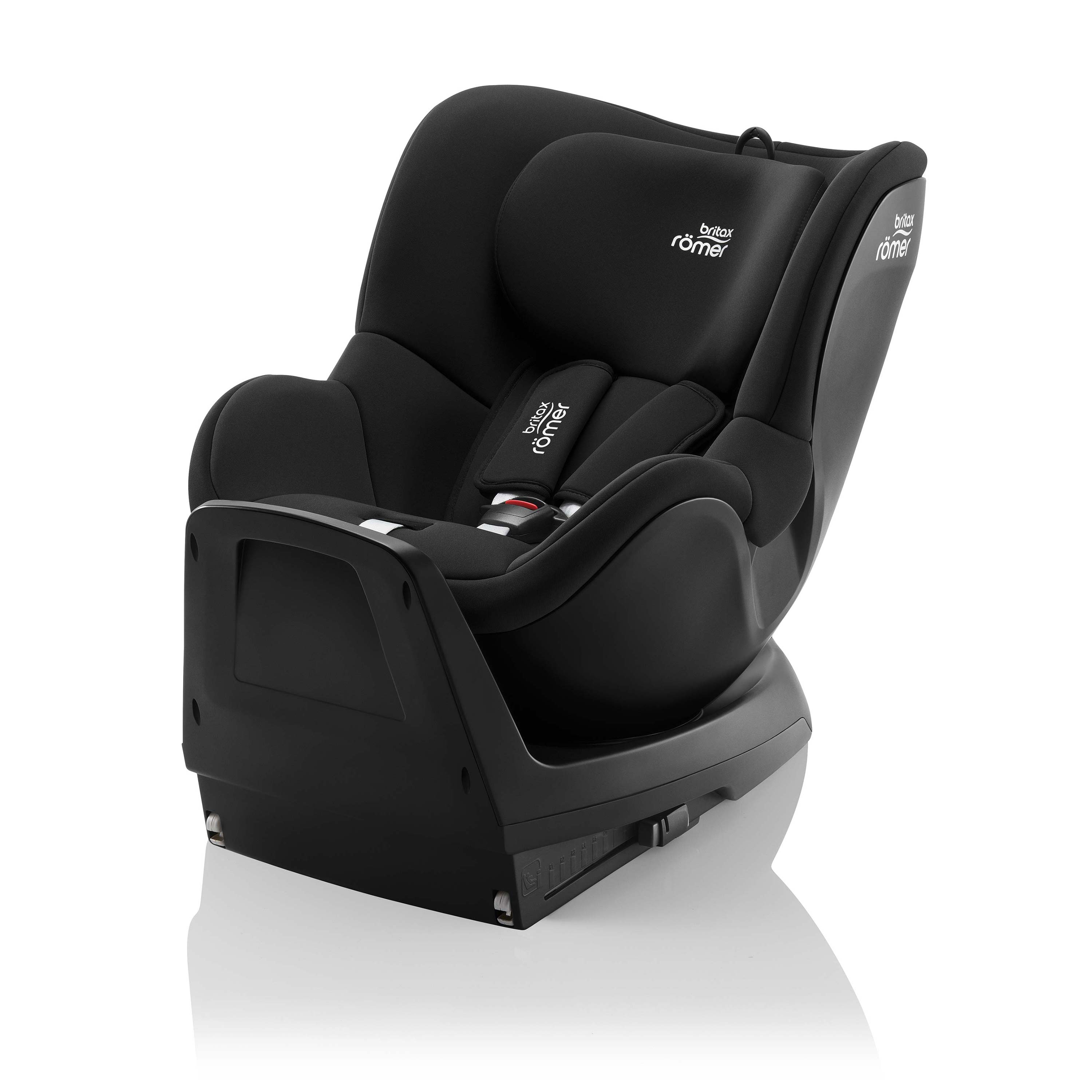 Space Black Britax Römer Dualfix Plus car seat on a white background