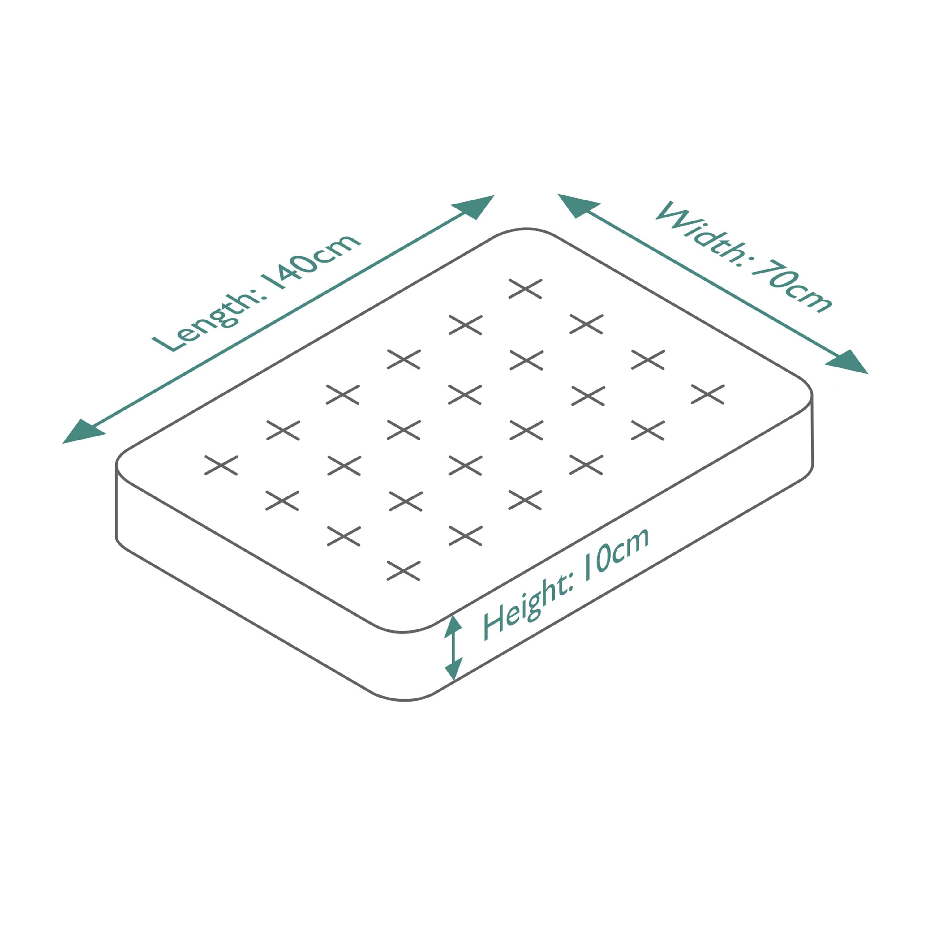 W H Watts Ultralux Pocket Spring Cot Bed Mattress (140 x 70 cm )