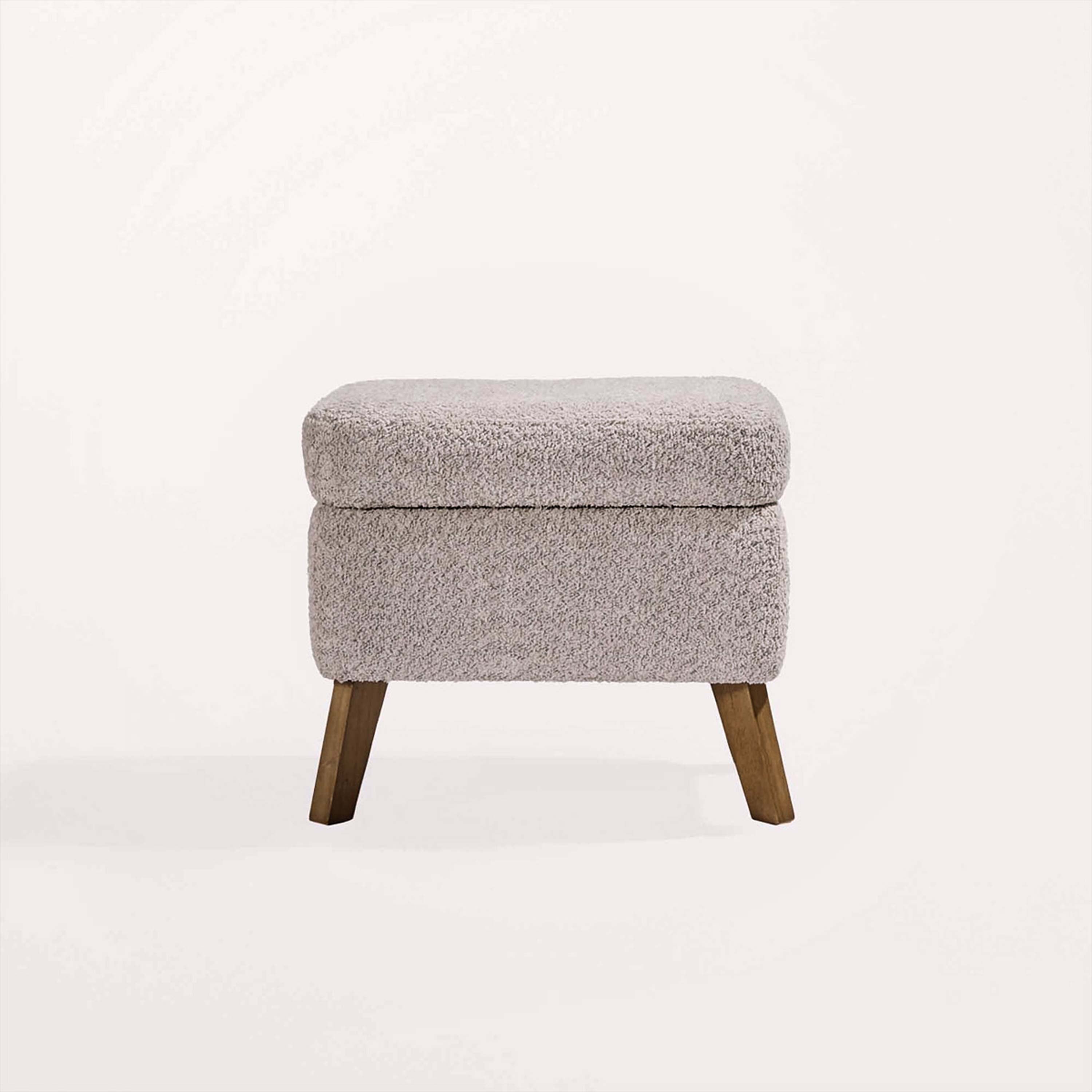 Harper Wingback Rocking Chair & Footstool - Teddy Cloud Grey