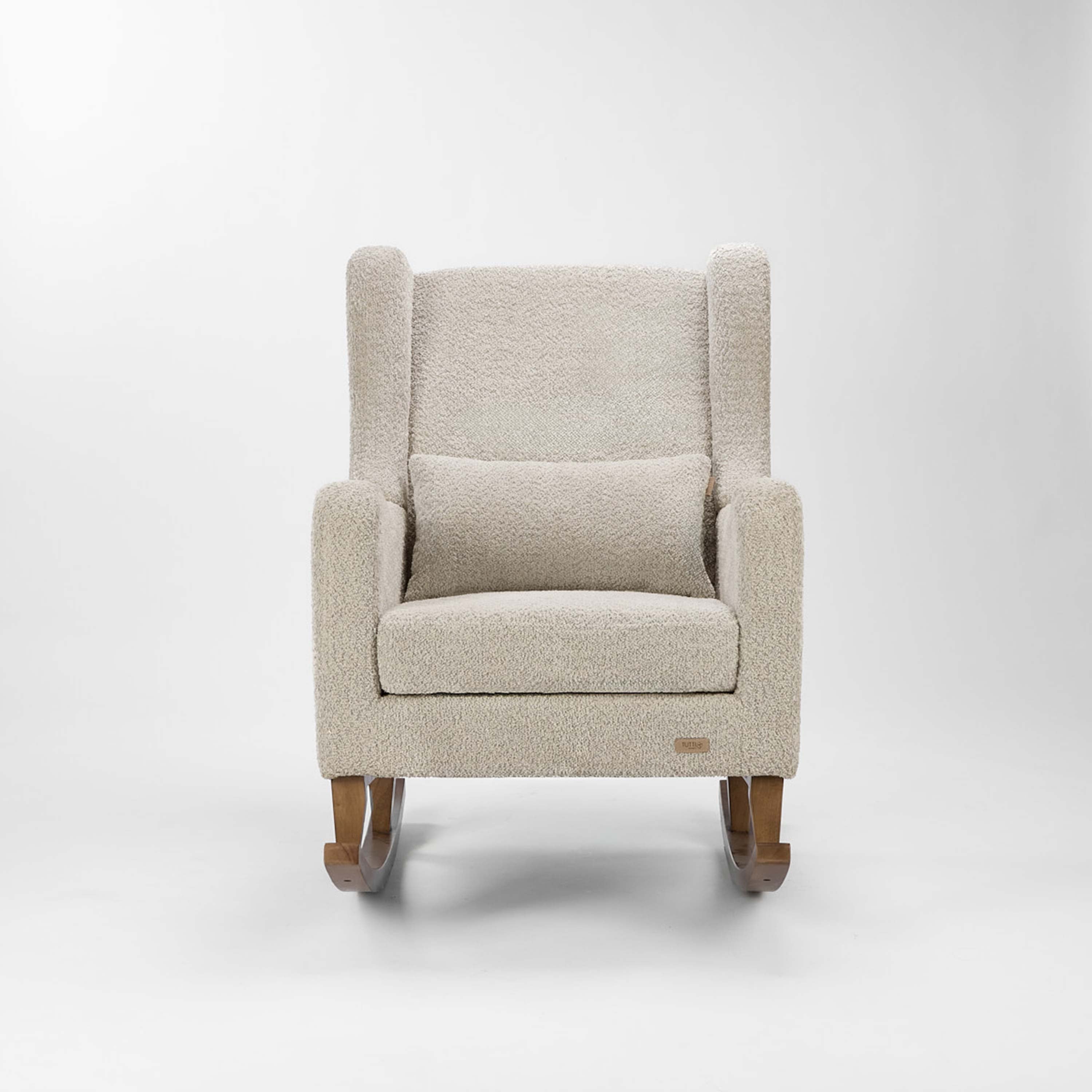 Tutti Bambini Harper Wingback Rocking Chair & Foot Stool - Teddy Mushroom