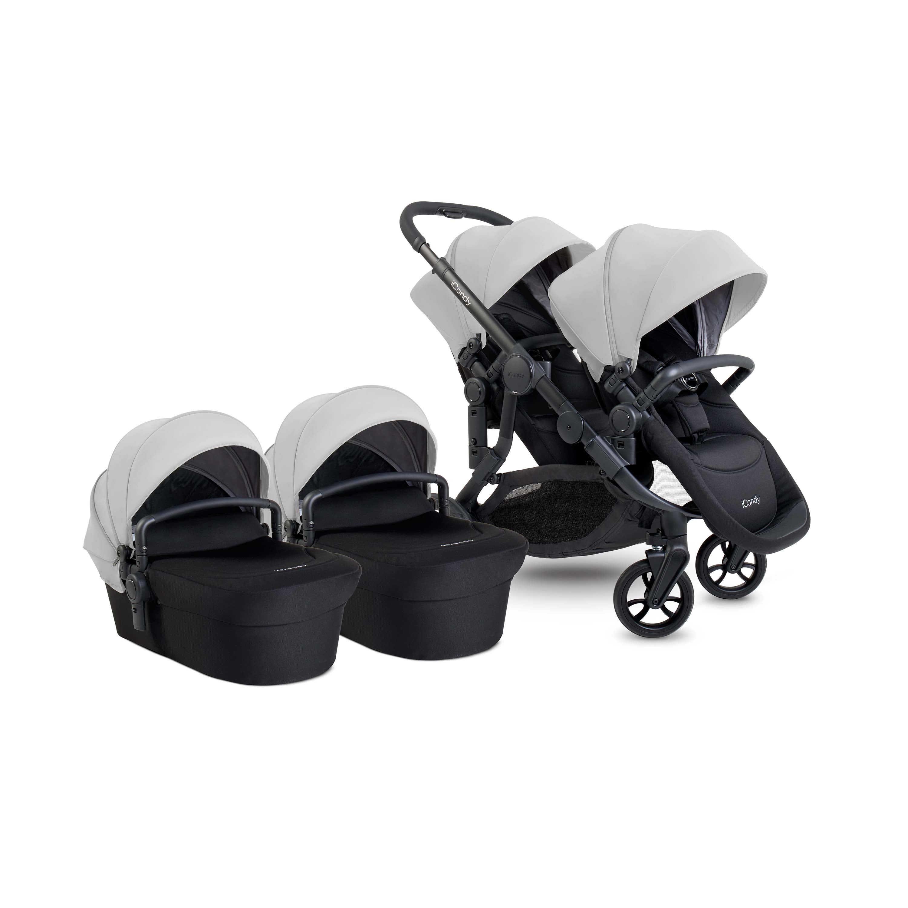 iCandy Orange 4 Pushchair Twin Bundle Glacier