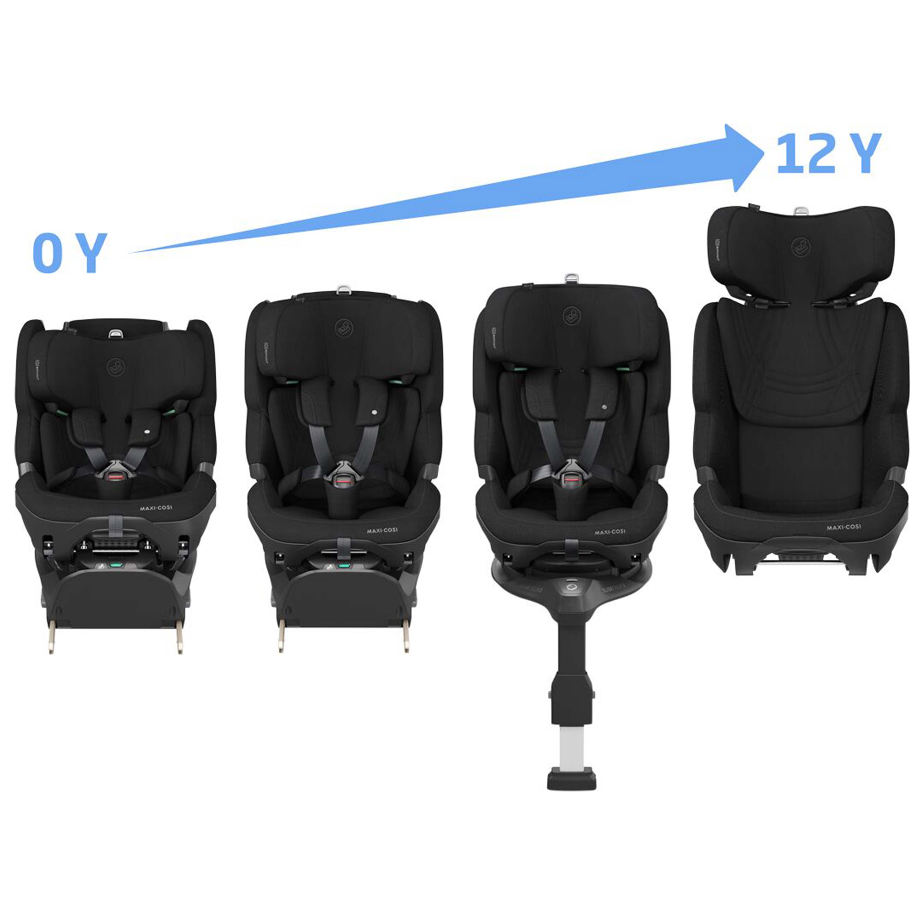 Maxi-Cosi Pearl XL Slide Pro Convertible Group 0/1 Car Seat | Authentic Black