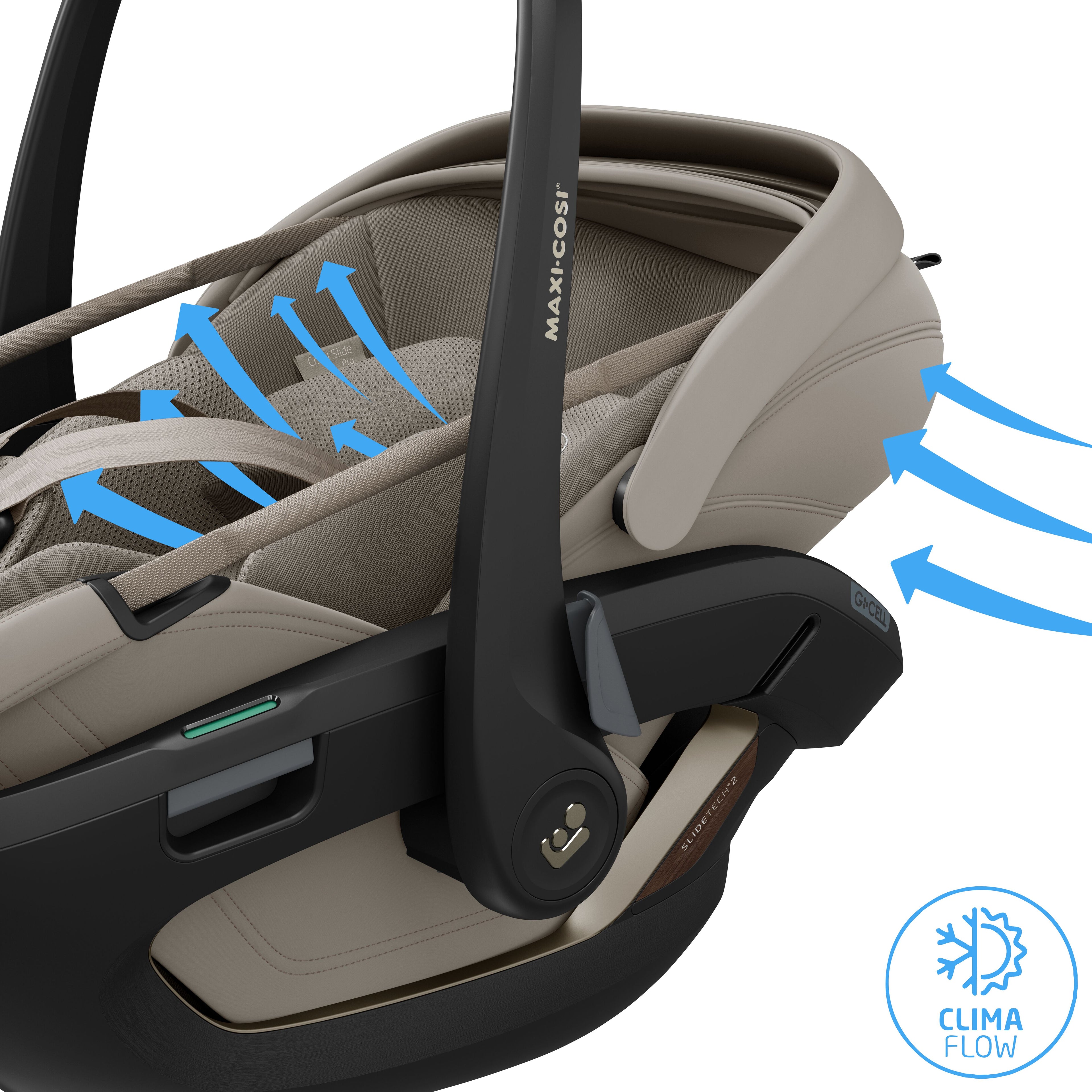 Maxi-Cosi Coral Slide Pro, Pearl XL Slide Pro & FamilyFix Slide Base | Sapphire Sand