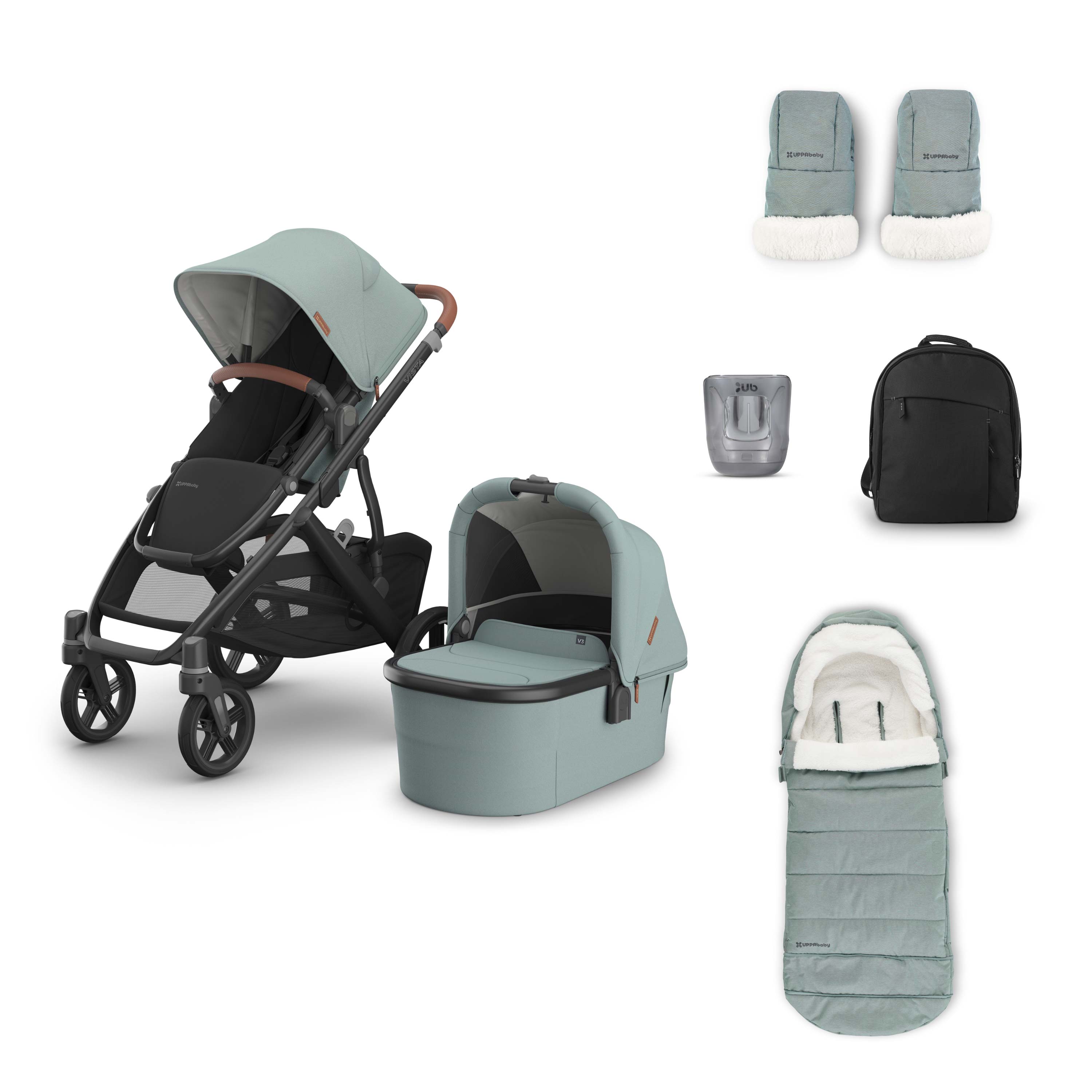 Uppababy Vista V3 Pram & 4 Piece Accessory Pack Kenzi Kenzi