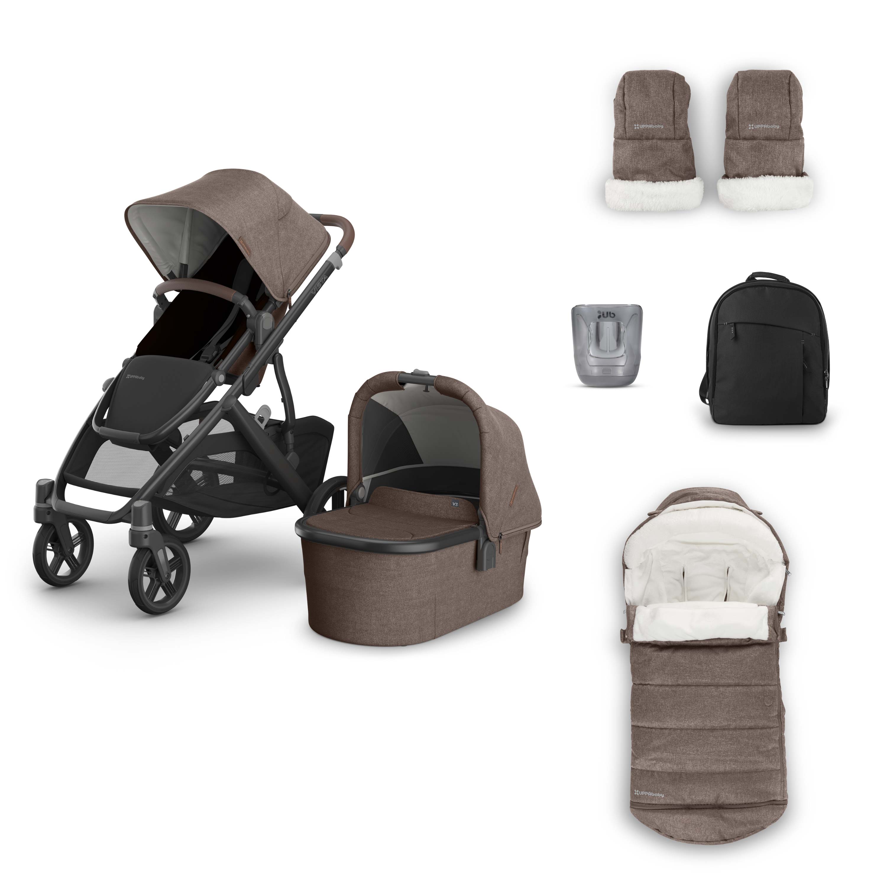Uppababy Vista V3 Pram & 4 Piece Accessory Pack Owen Owen