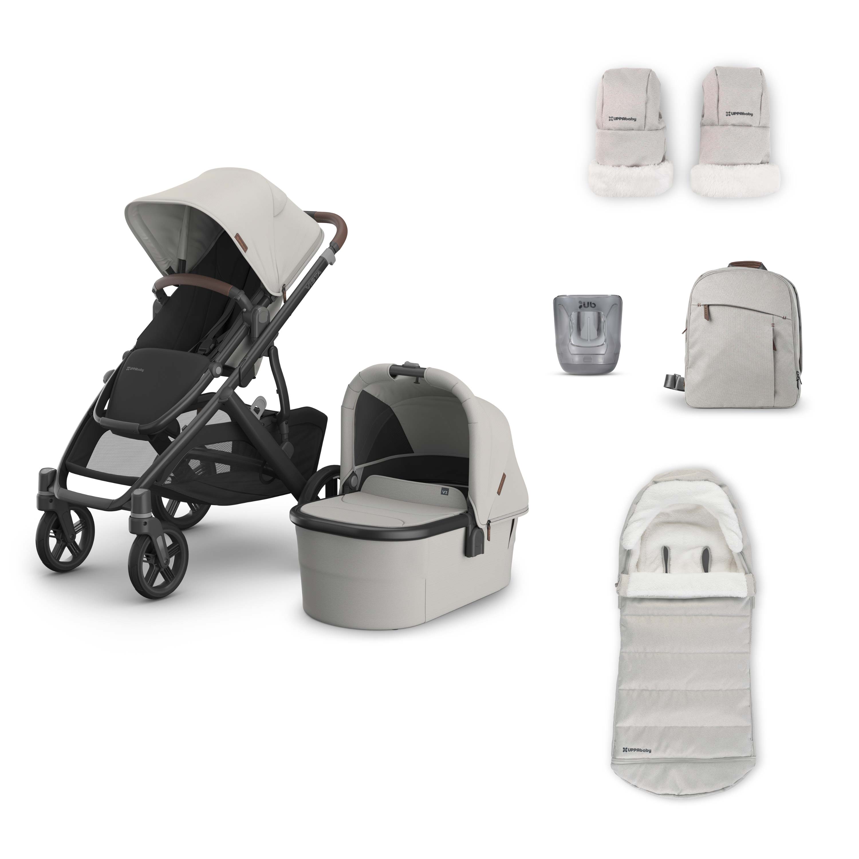 Uppababy Vista V3 Pram & 4 Piece Accessory Pack Savannah Savannah