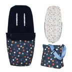 Cosatto Giggle accessory pack in Spot On pattern with footmuff and changing bag