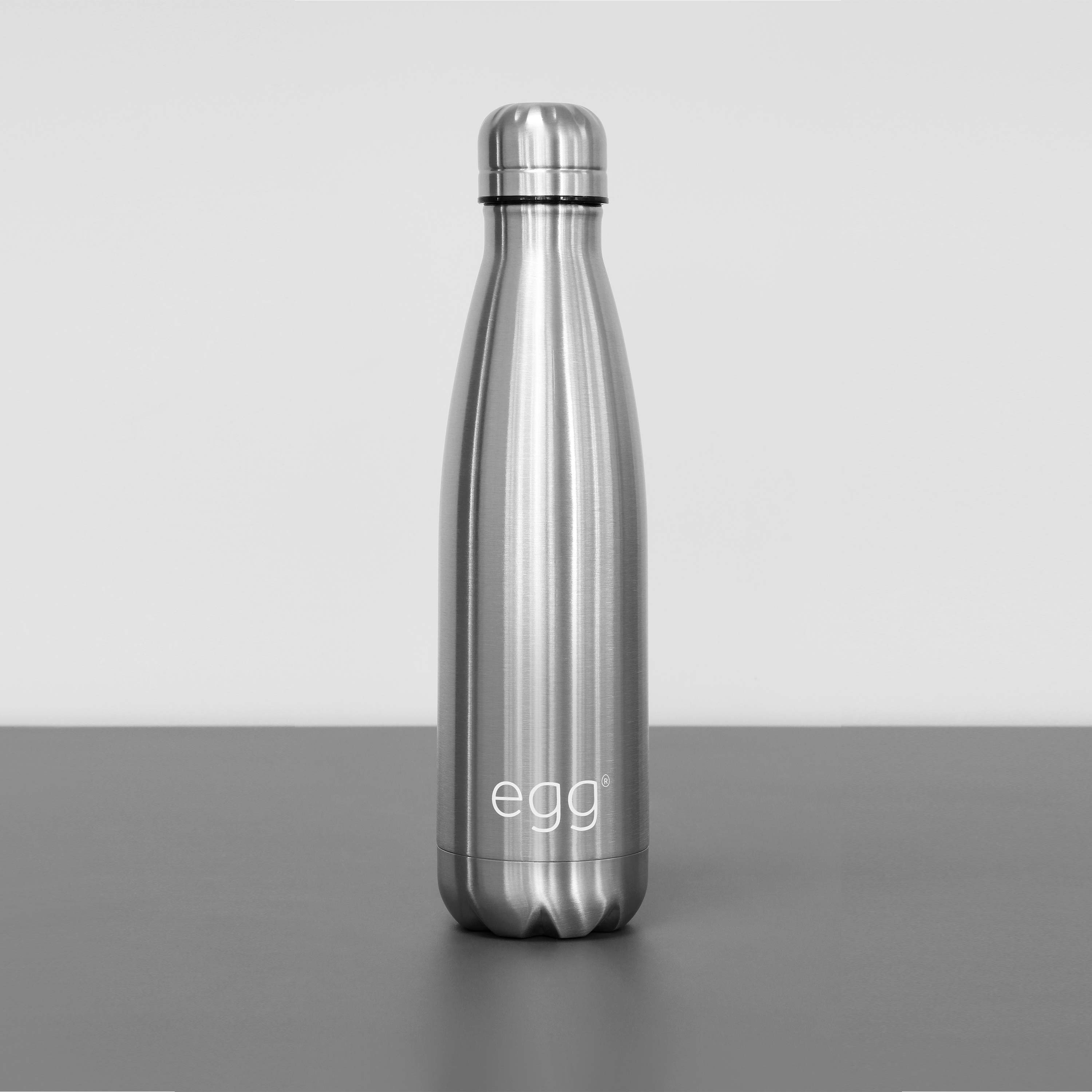 egg® Water Bottle Brushed Steel