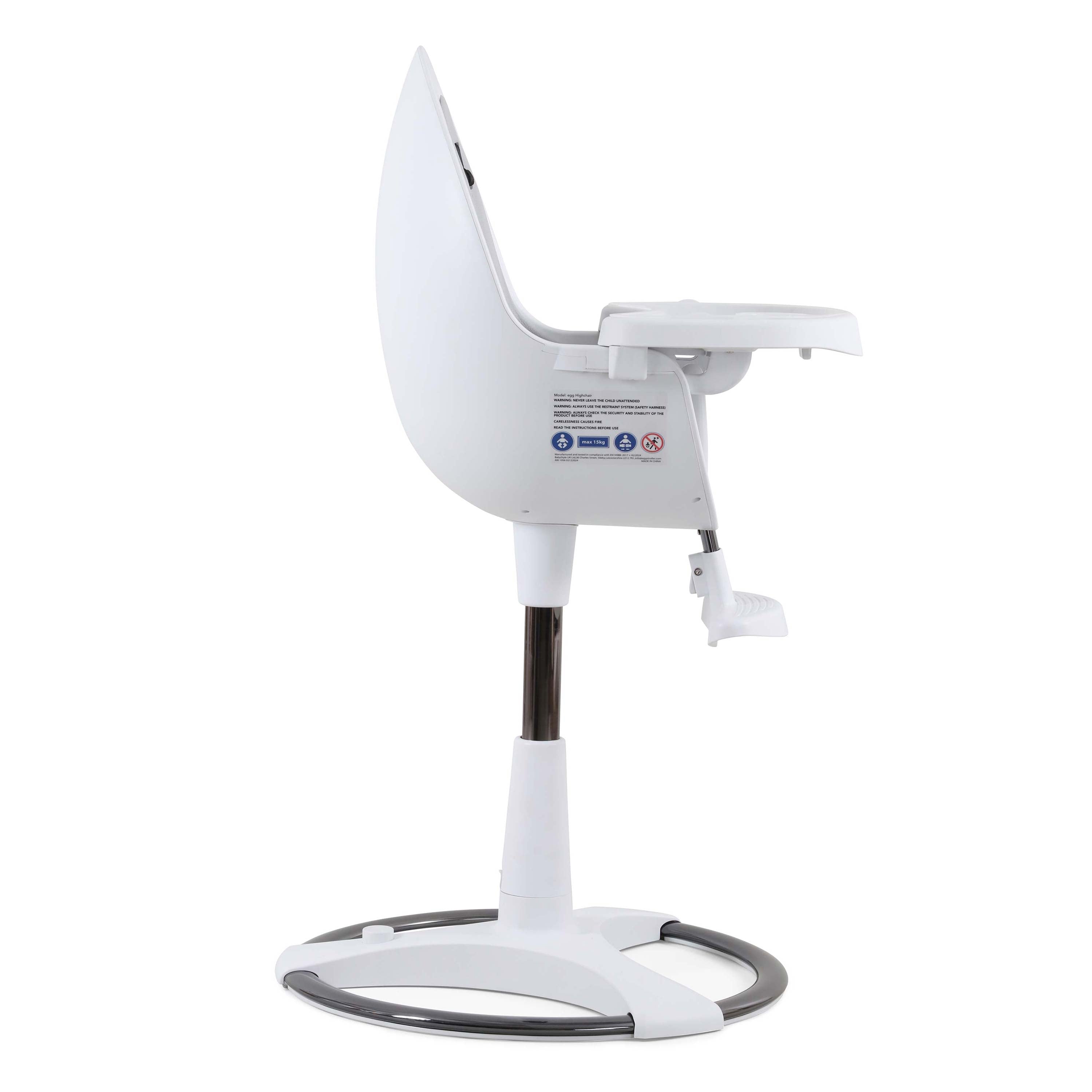 egg® Highchair White | Premium Adjustable Highchair with Newborn Insert