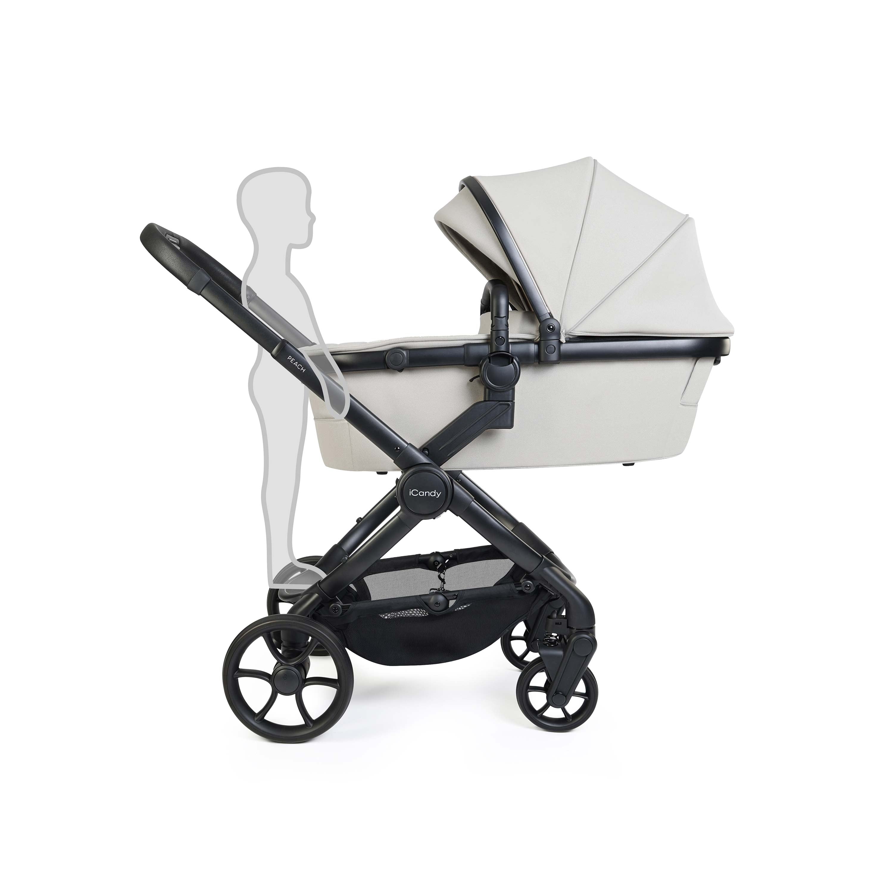 iCandy Peach 8 Complete Bundle – Taupe | Cocoon 360 Car Seat Black & Base
