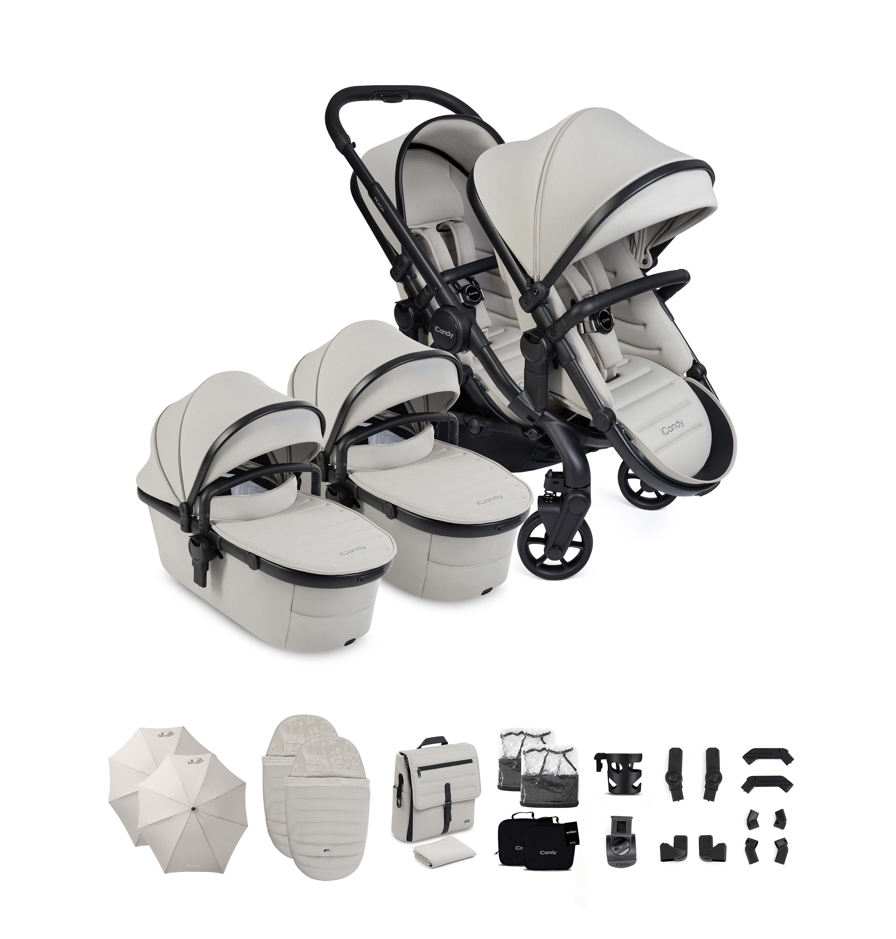 iCandy Peach 8 Double Complete Bundle | Taupe
