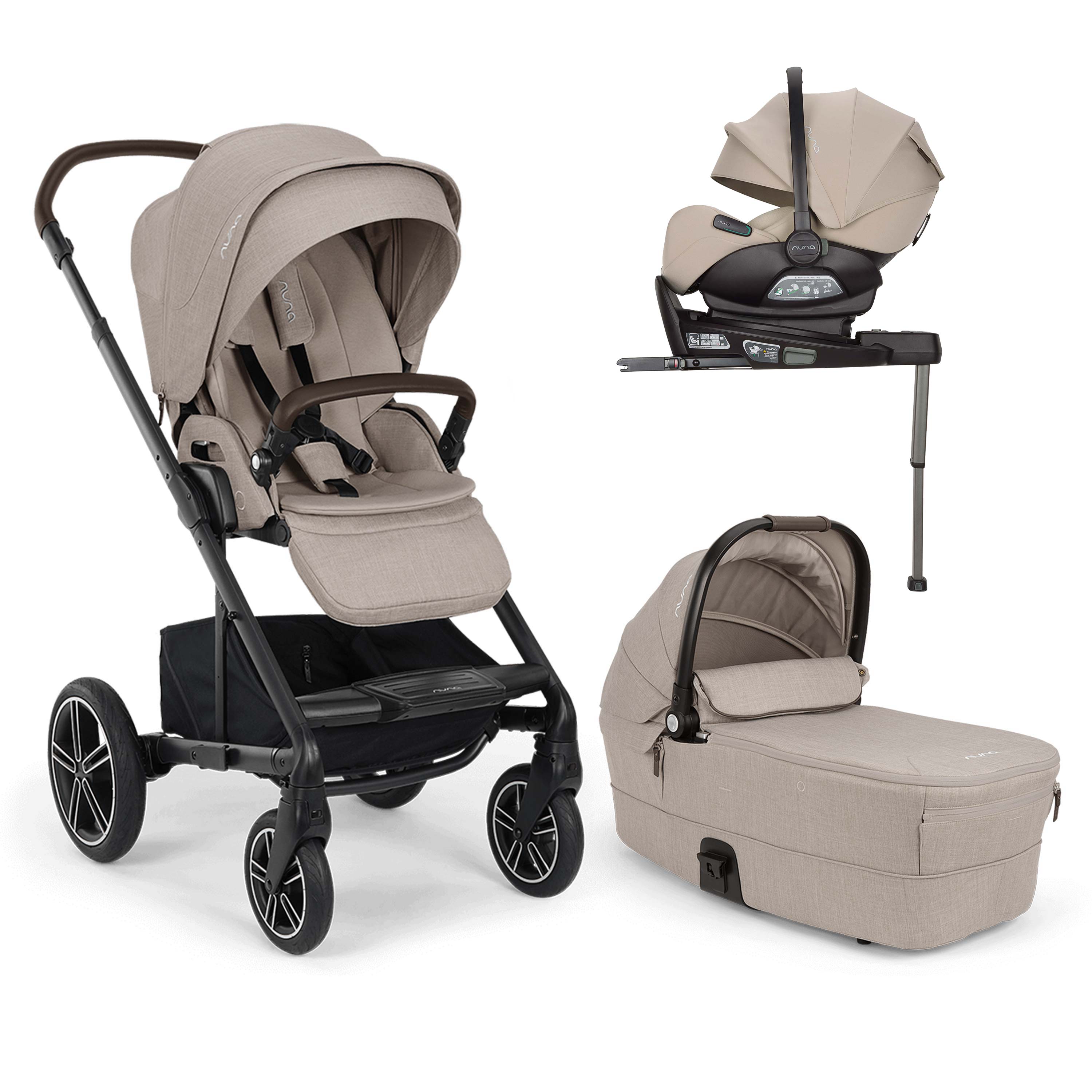 Nuna MIXX Next Travel System ARRA Flex i-Size Car Seat & BASE Curv - Chateau